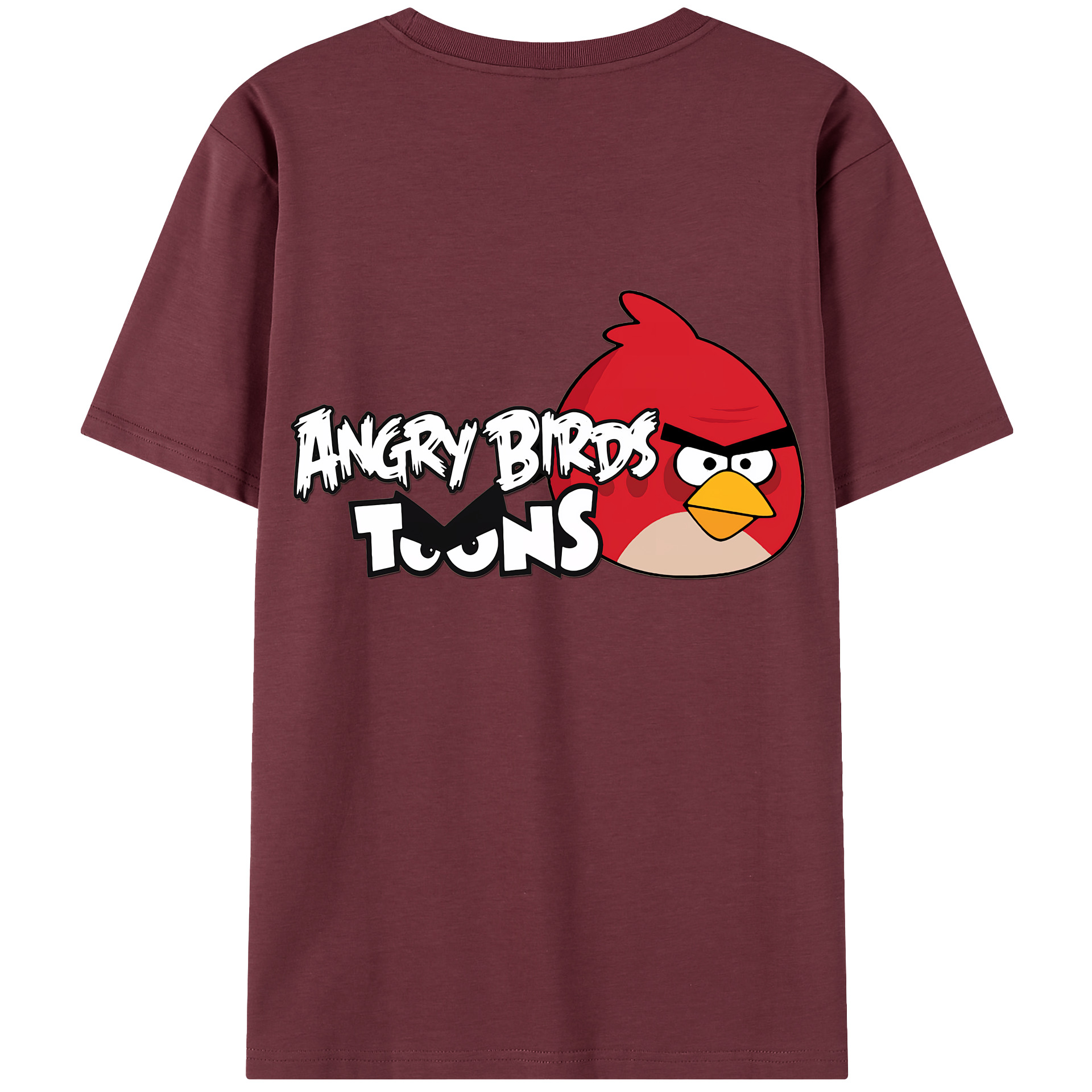 （画像用） Angry Birds アングリーバード 綿100％半袖Tシャツ（背面プリント）